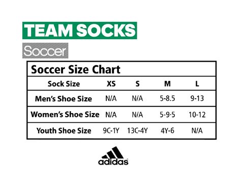 adidas socks size conversion.